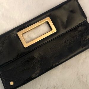 Lily Pulitzer Patent Oversized Leather Clutch